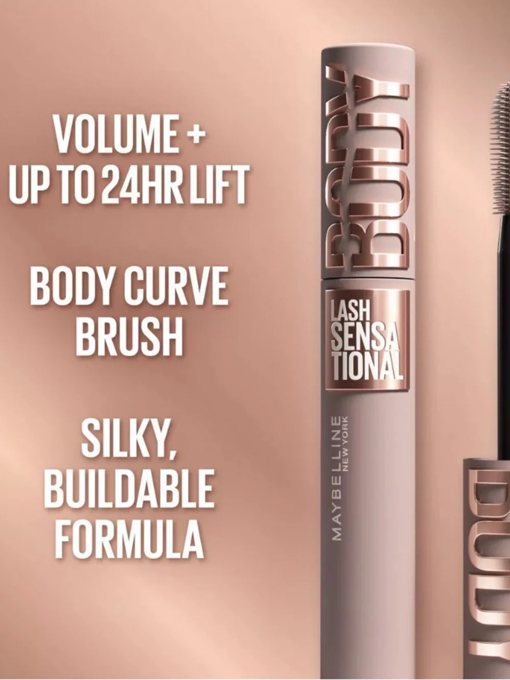 🦋 $5 Maybelline Lash Sensational Body Mascara Very Black New FullSz